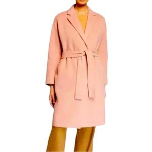 Vince Pink Wool Coat Size Medium